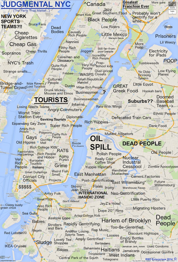 Judgmental Map of New York City