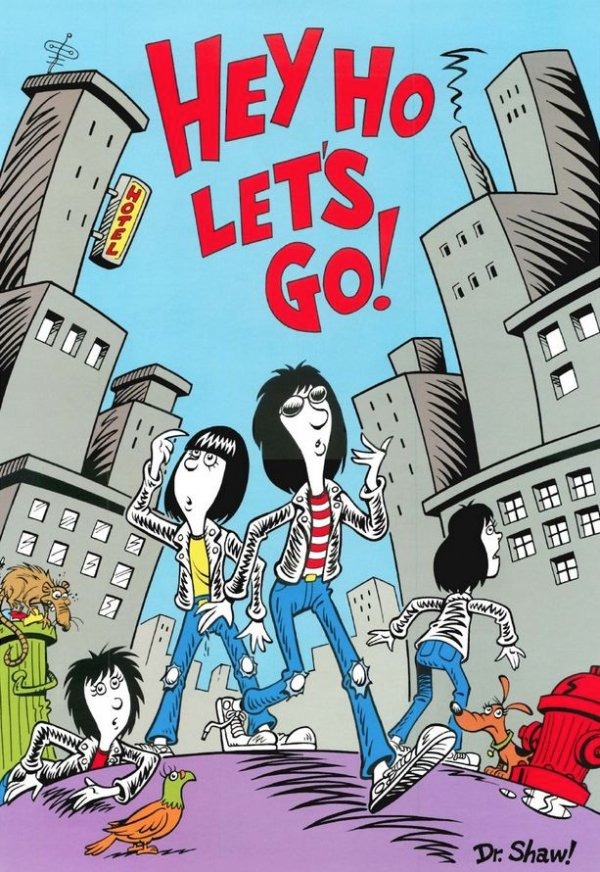 The Ramones in the style of Dr. Seuss