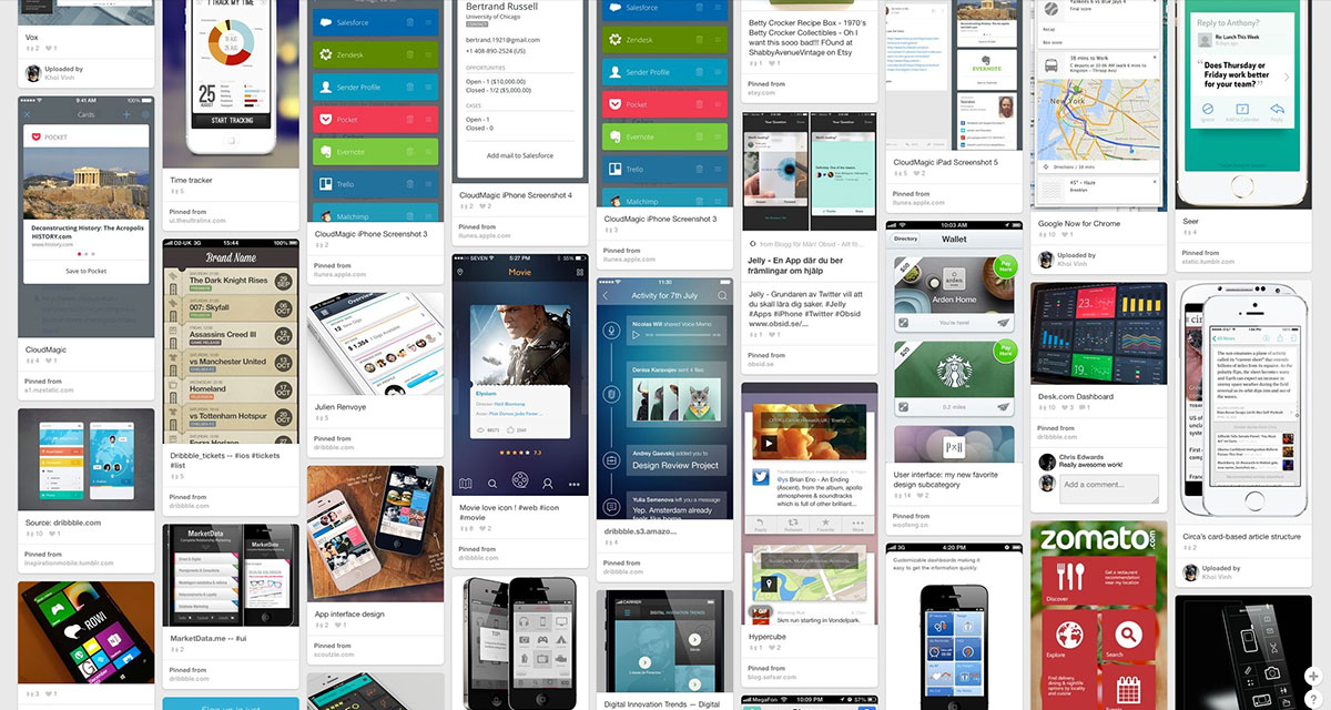 Card UIs on Pinterest