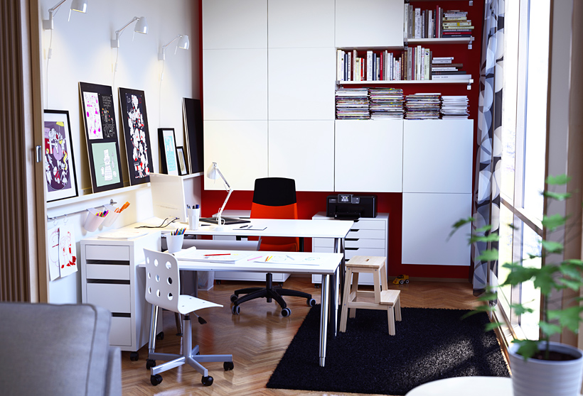 A 3D-rendered Office by Ikea