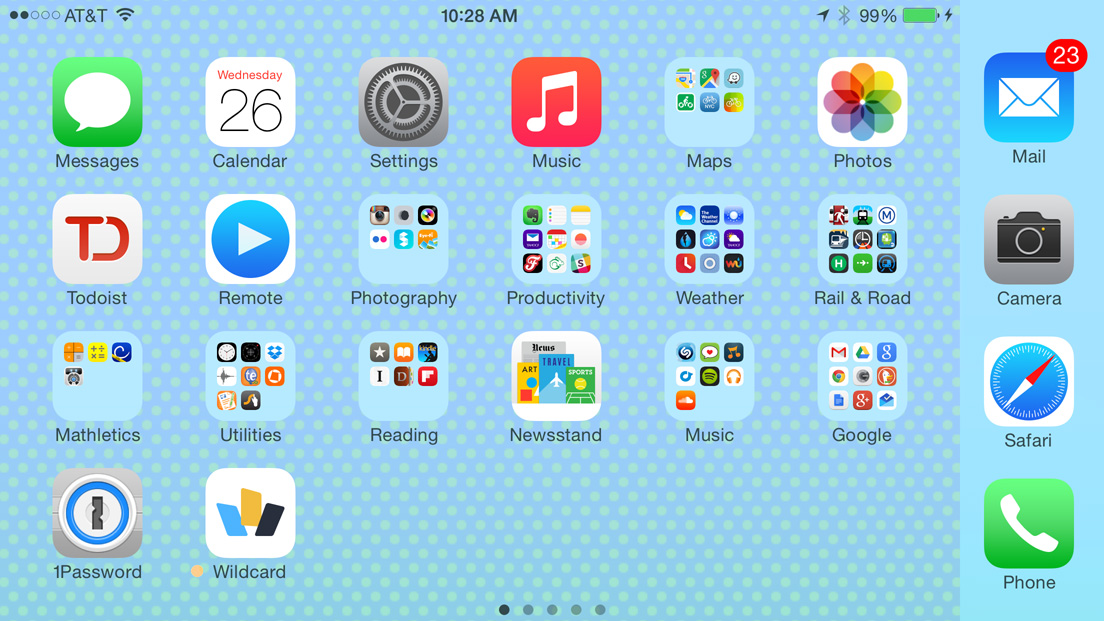 My iPhone 6 Plus Homescreen