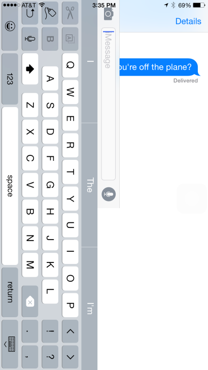 iPhone 6 Plus Orientation Glitch with Keyboard