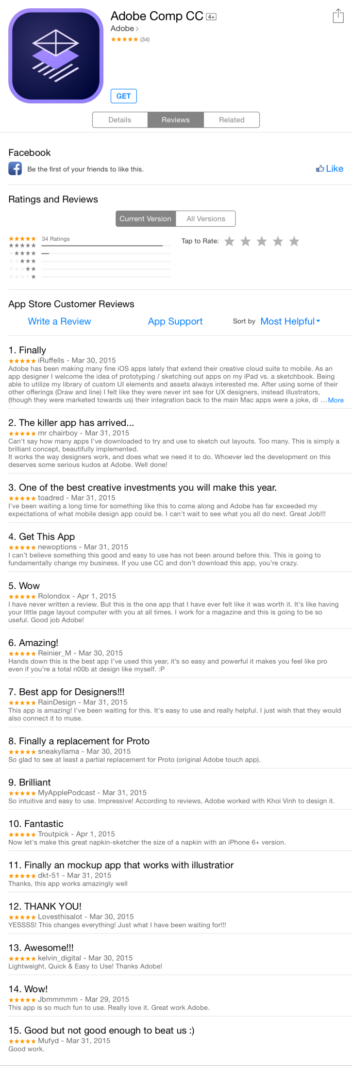App Store Reviews for Adobe Comp CC