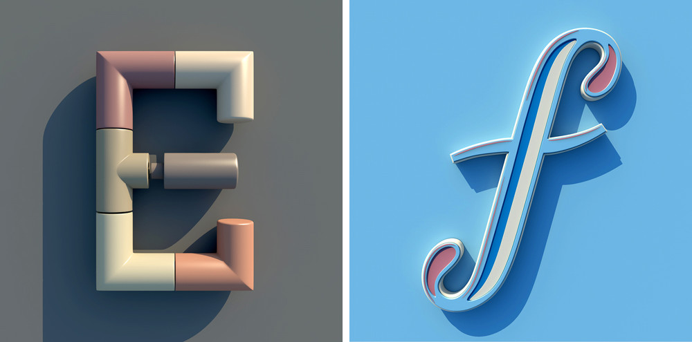 Dimensional Typography by Muokkaa Studio