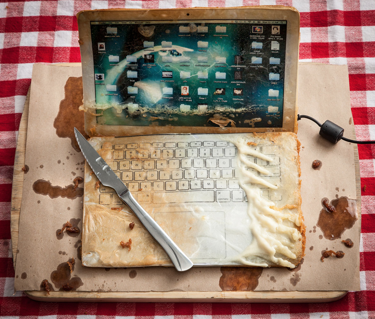 Fried MacBook from Henry Hargreaves’ “Deep Fried Gadgets”