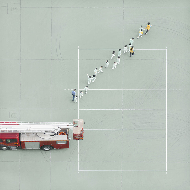 Chai Wan Fire Station from Above by Chan Dick