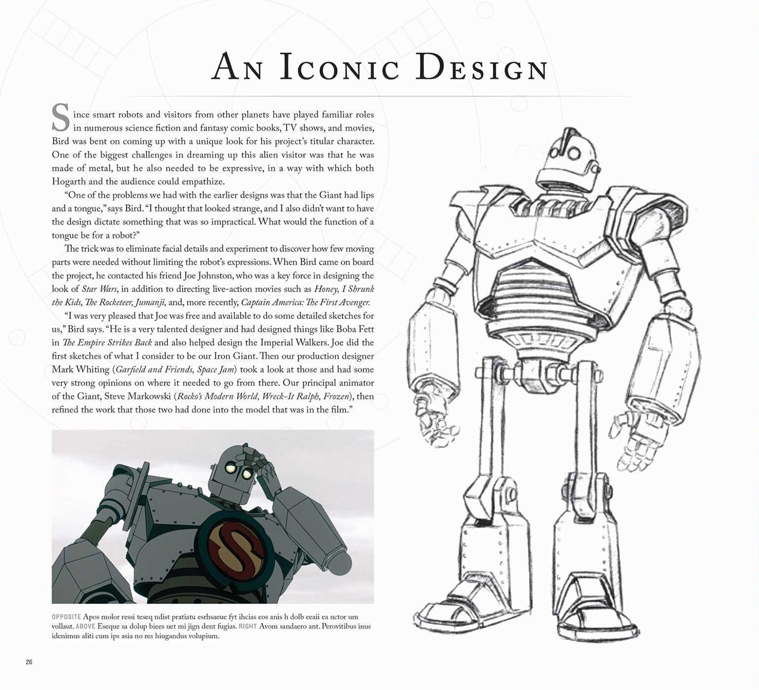 Sample Page from “The Art of the Iron Giant”