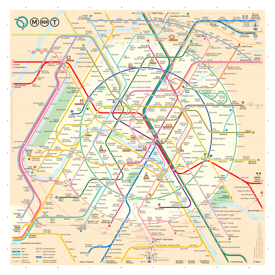 New Paris Metro Map
