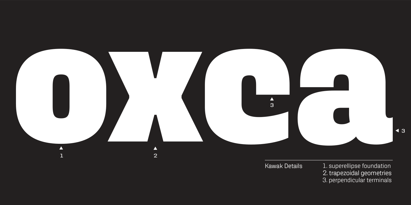 Type Sample of Kawak by Latinotype