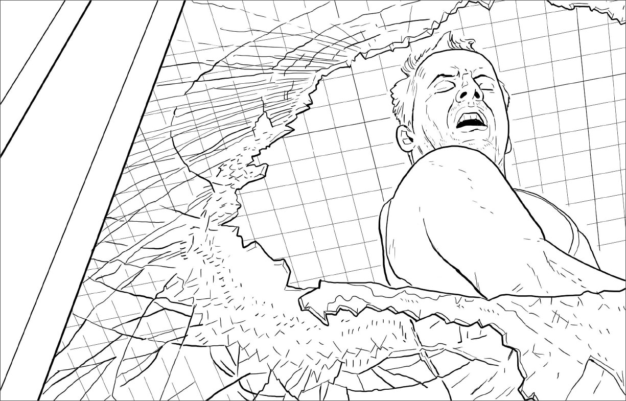 Sample Spread from “Die Hard Coloring and Activity Book”