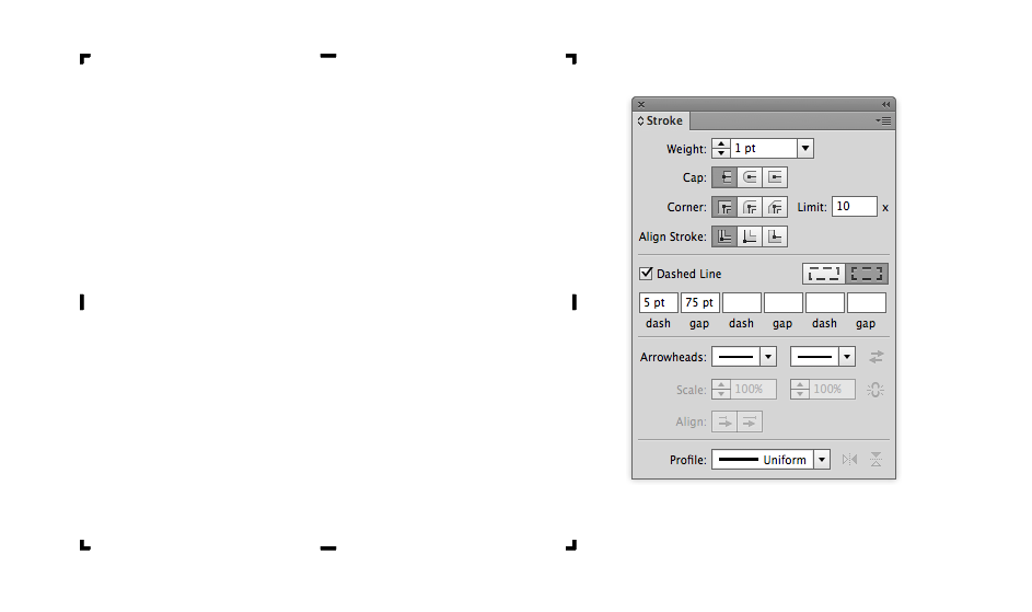 Dashed Lines in Adobe Illustrator