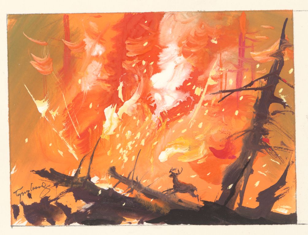 Painting for “Bambi” by Tyrus Wong
