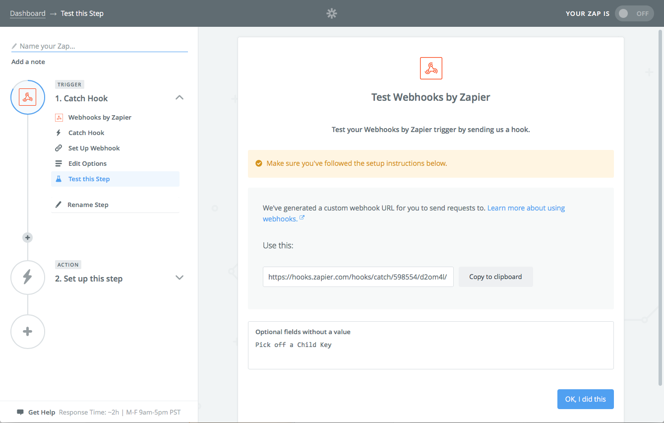 Test Webhooks by Zapier