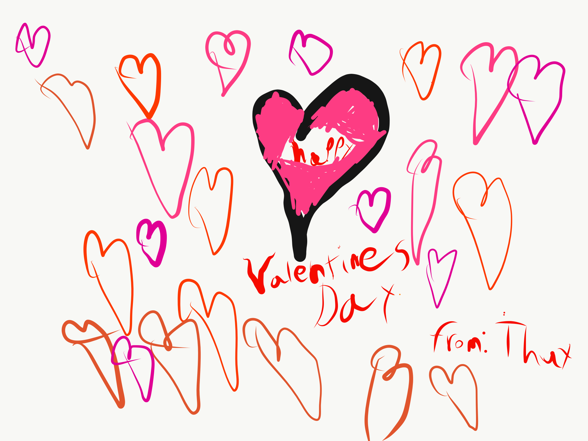 Valentine's Day Drawing by My Daugter