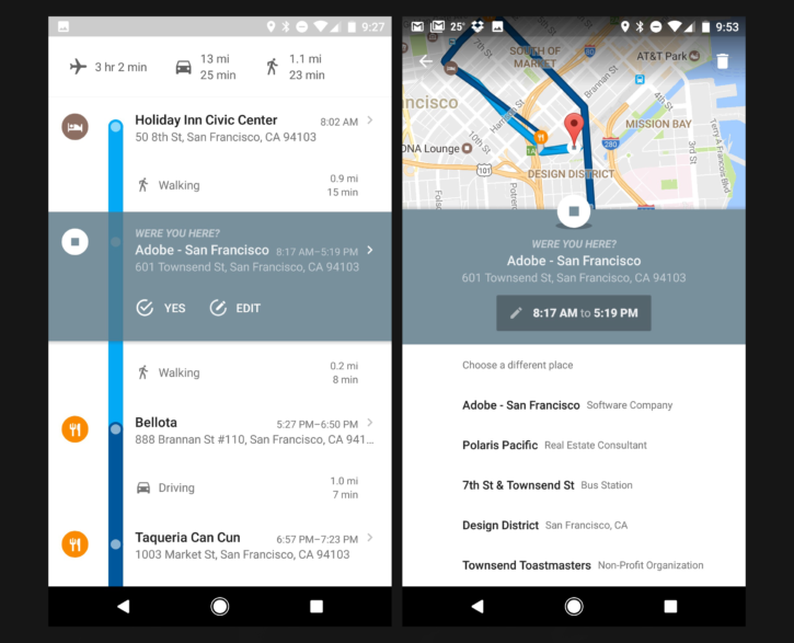Google maps timeline is moves 2 0 except not for ios subtraction
