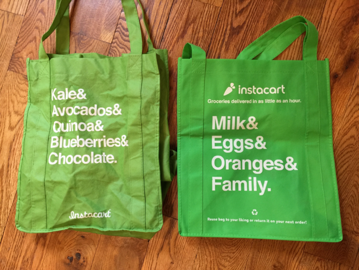 Reusable Instacart Grocery Bags