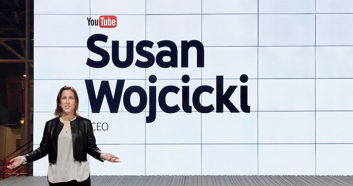 YouTube Font in Use Behind CEO Susan Wojcicki