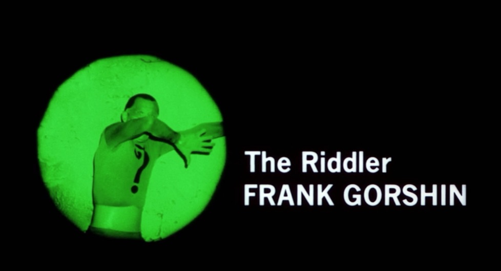 Fran Gorshin in “Batman” (1966) Feature Film Titles