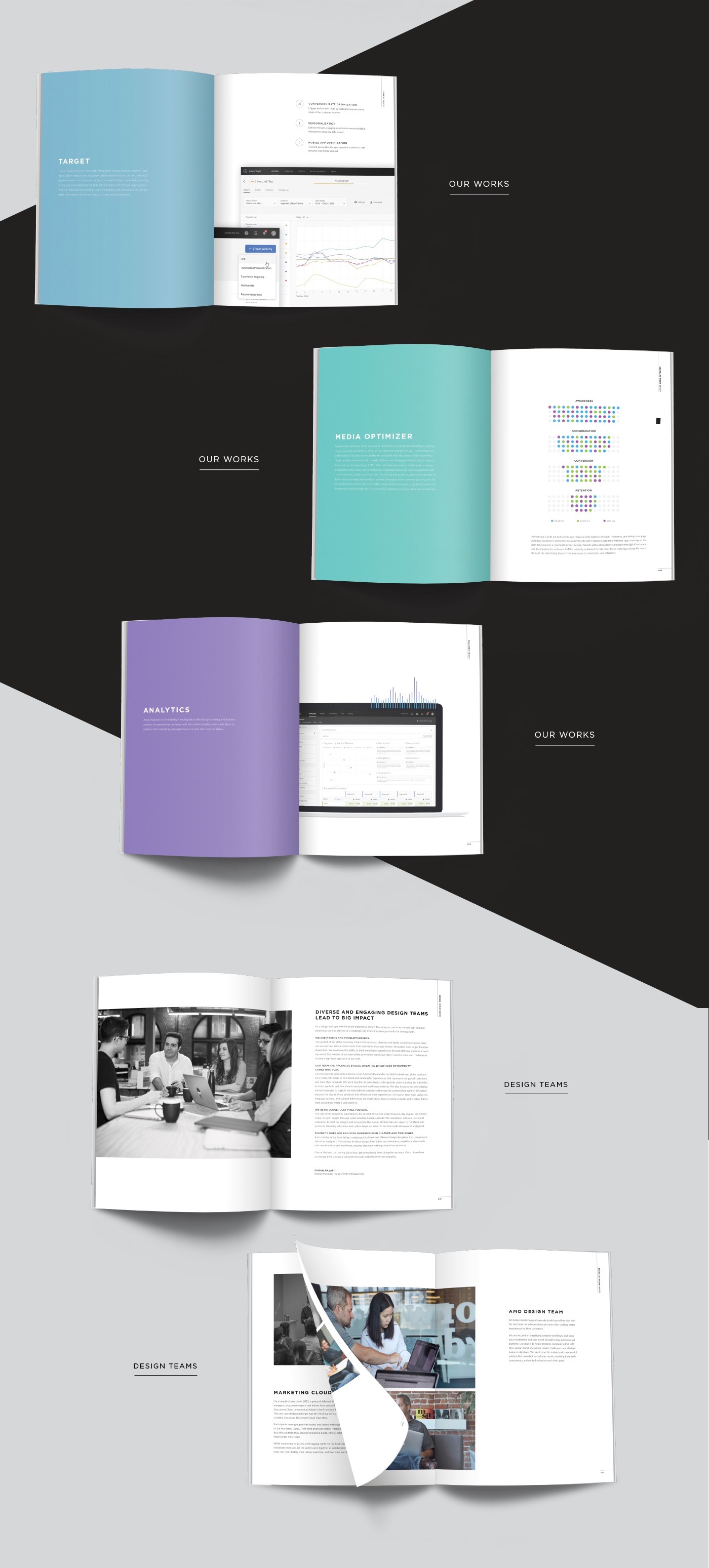 Interior Spreads from the Adobe Design Marketing Cloud Annual Report
