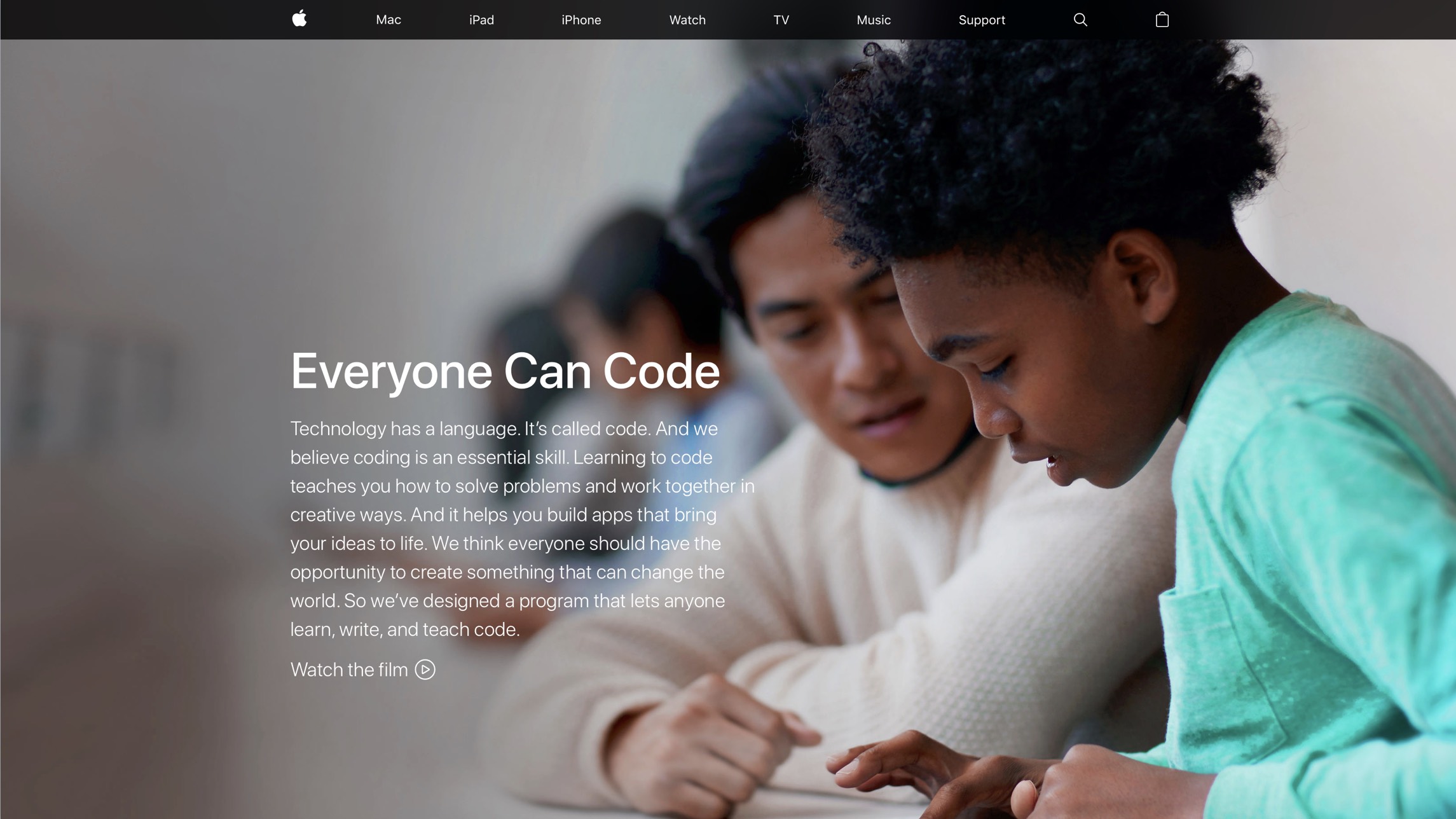 “Everyone Can Code” from Apple