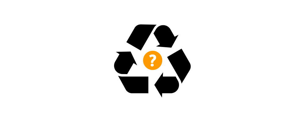 Recycling Symbol with a Question Mark