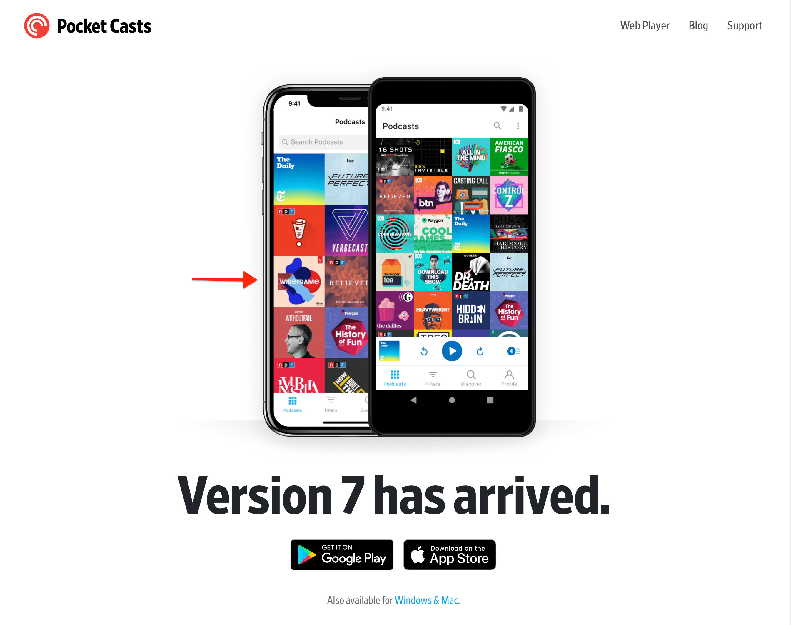 Pocket Casts Website