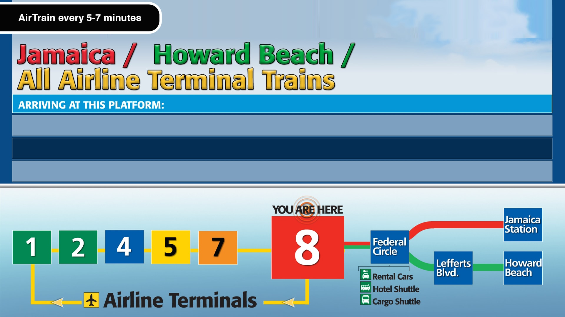 Original Wayfinding Map for AirTrain at JFK