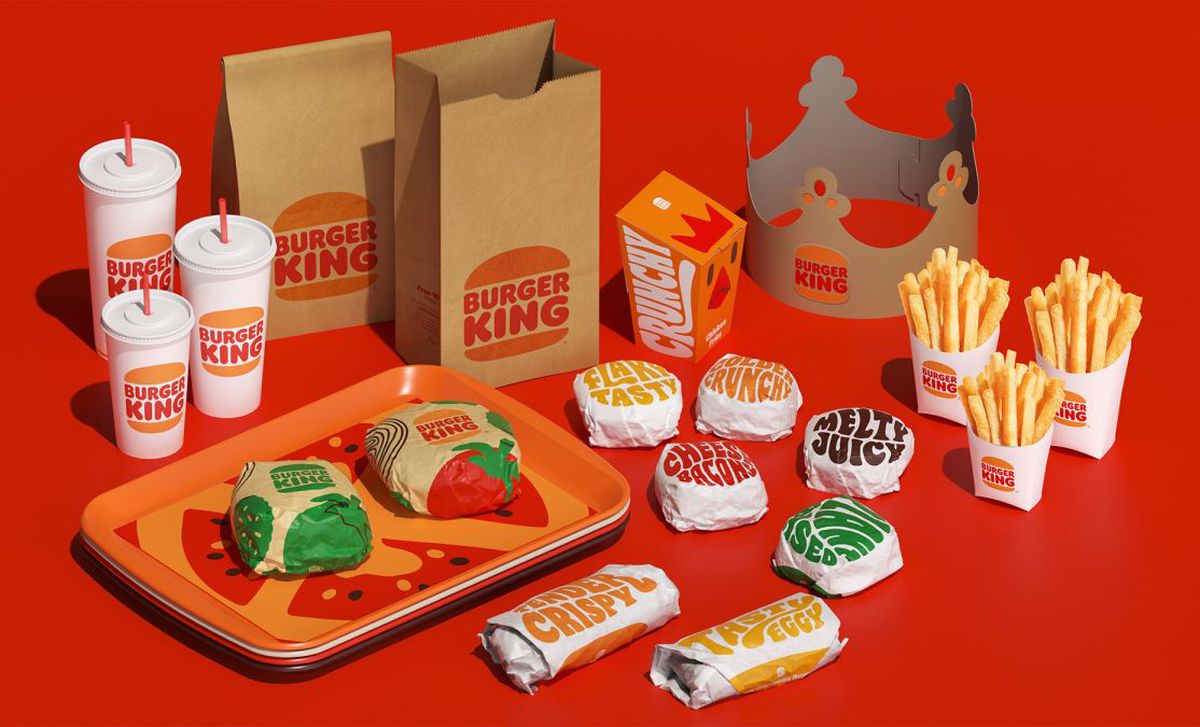 Rebranded Burger King Food Packaging